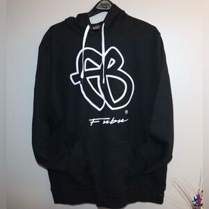 FUBU Black and White Logo Hoodie Size XXL